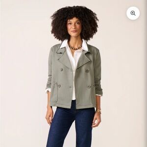 NWT Splendid Olive Cotton Blazer